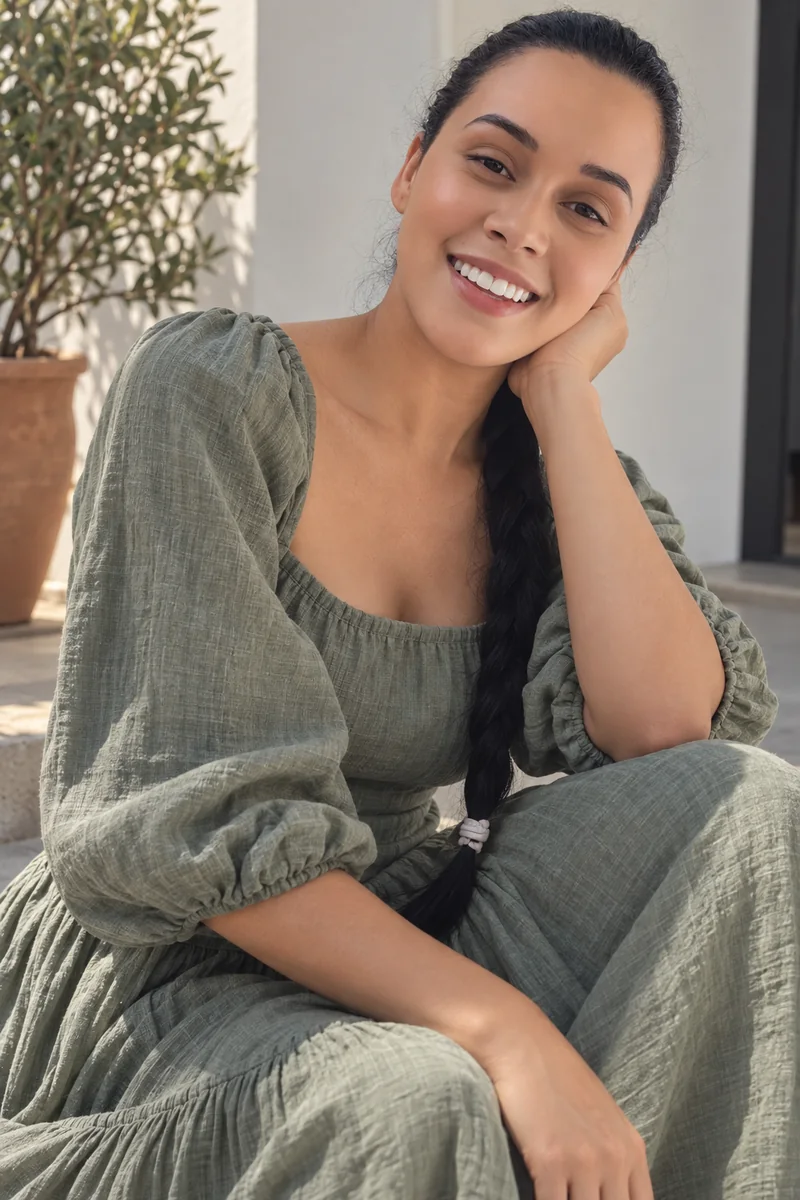 Portrait of Ebonie, founder of Well Fed & Lived In