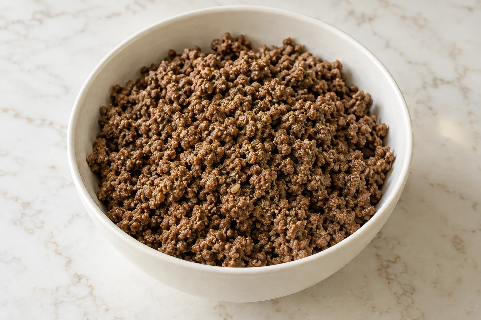 Overhead nightshade-free Mexican ground beef