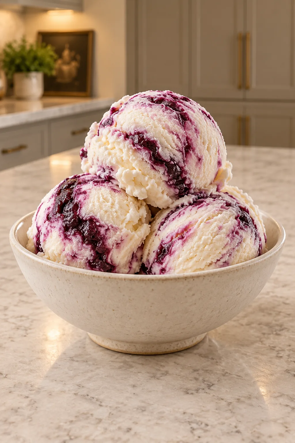 Cultured Sour Cream Lavender Blackberry Swirl Ice Cream for Full GAPS