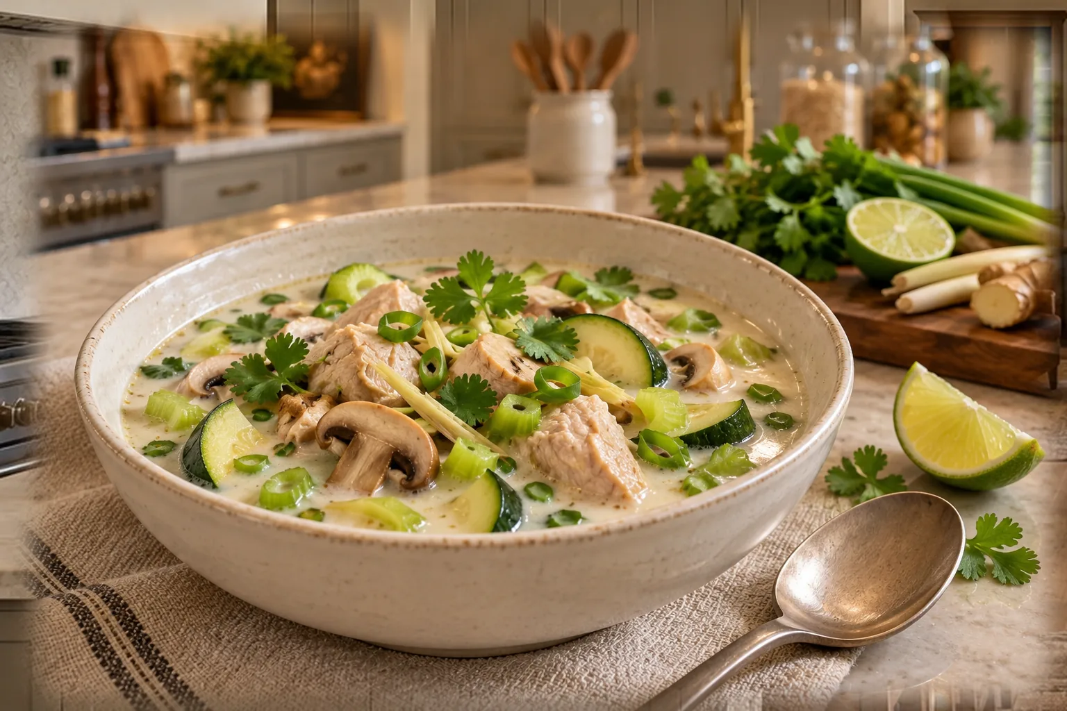 Tom kha gai Thai coconut chicken soup for Full GAPS