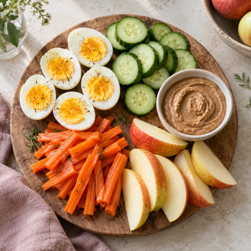 Assorted GAPS-friendly snacks arranged for children