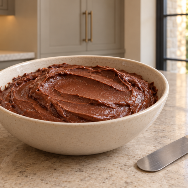 Salted equal-parts Full GAPS cocoa frosting with soft smooth folds