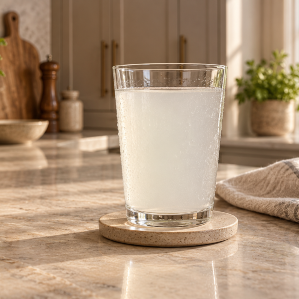 Coconut water electrolyte drink with lime and mineral salt for Full GAPS