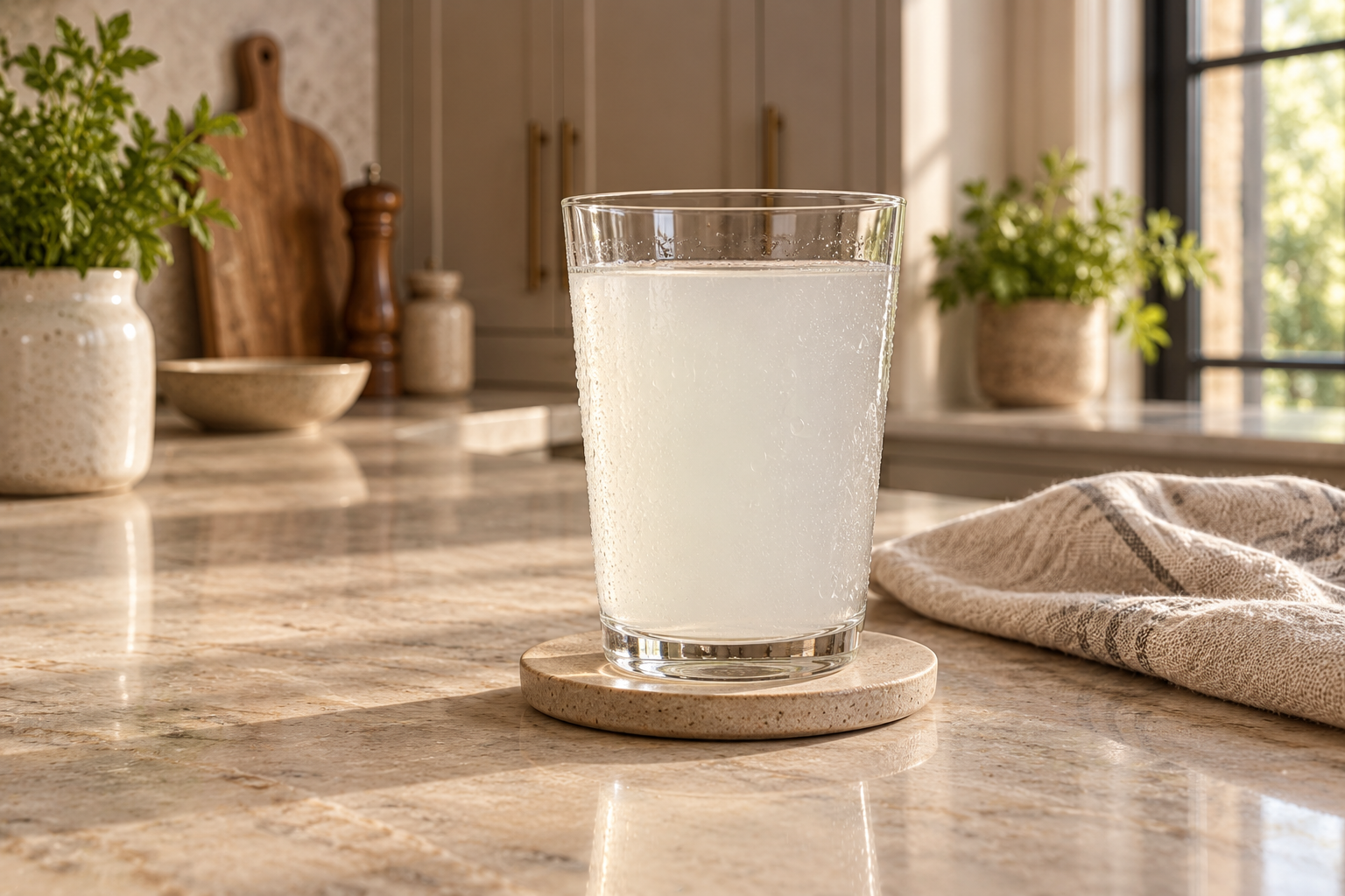 Coconut water electrolyte drink with lime and mineral salt for Full GAPS