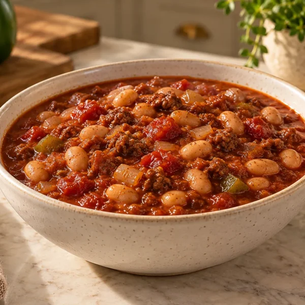 Classic navy bean beef chili for Full GAPS