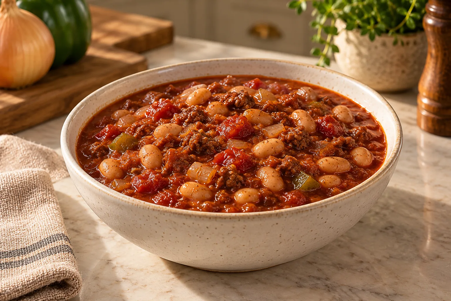 Classic navy bean beef chili for Full GAPS