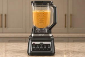Frothy pumpkin custard blended in the exact Ninja BN801 pitcher