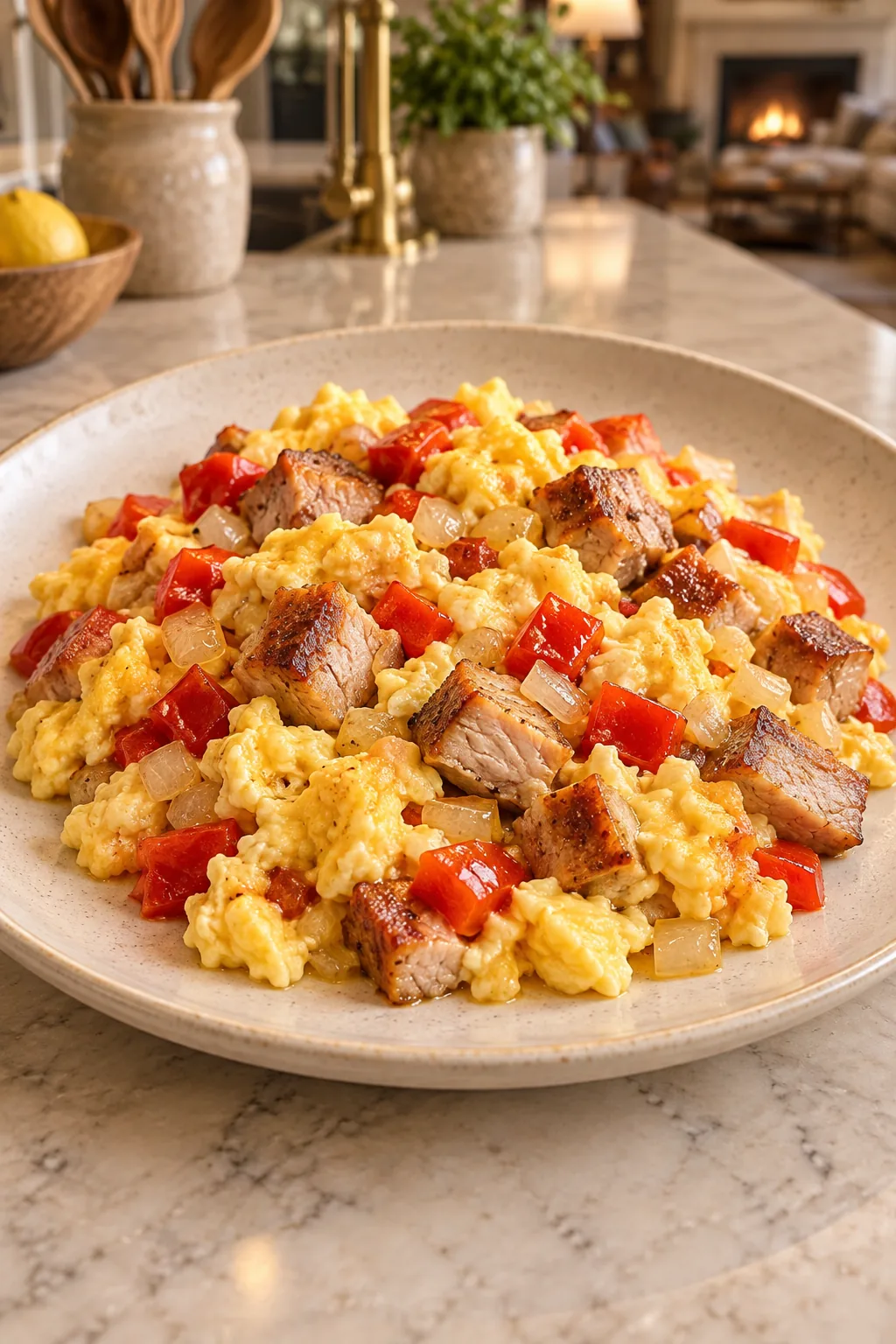 Fresh Pork Roast Scrambled Eggs for Full GAPS