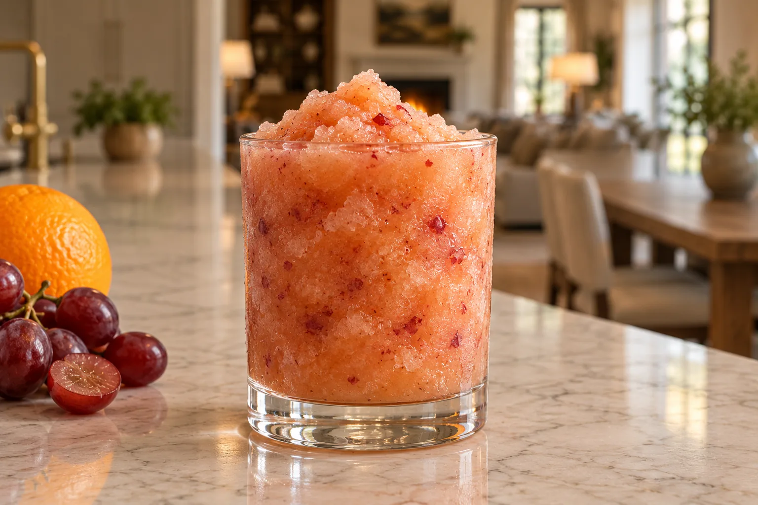 Frozen orange and red grape slushie for Full GAPS