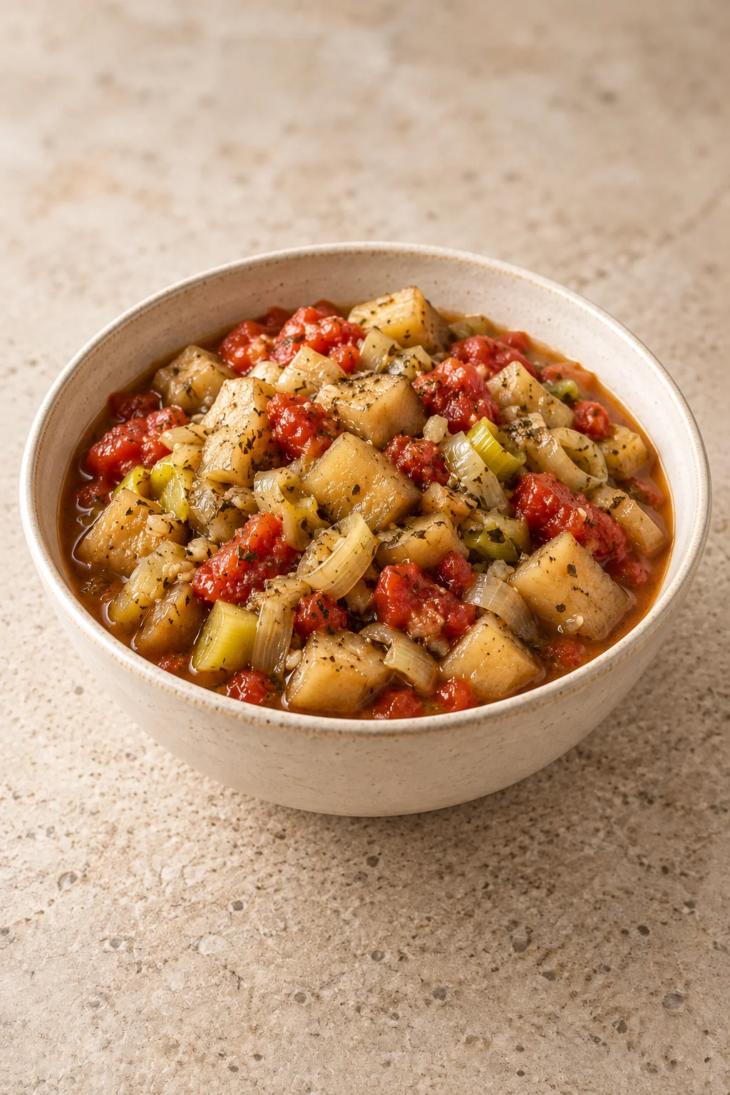 Italian Eggplant, Leek, and Tomato Skillet for Full GAPS