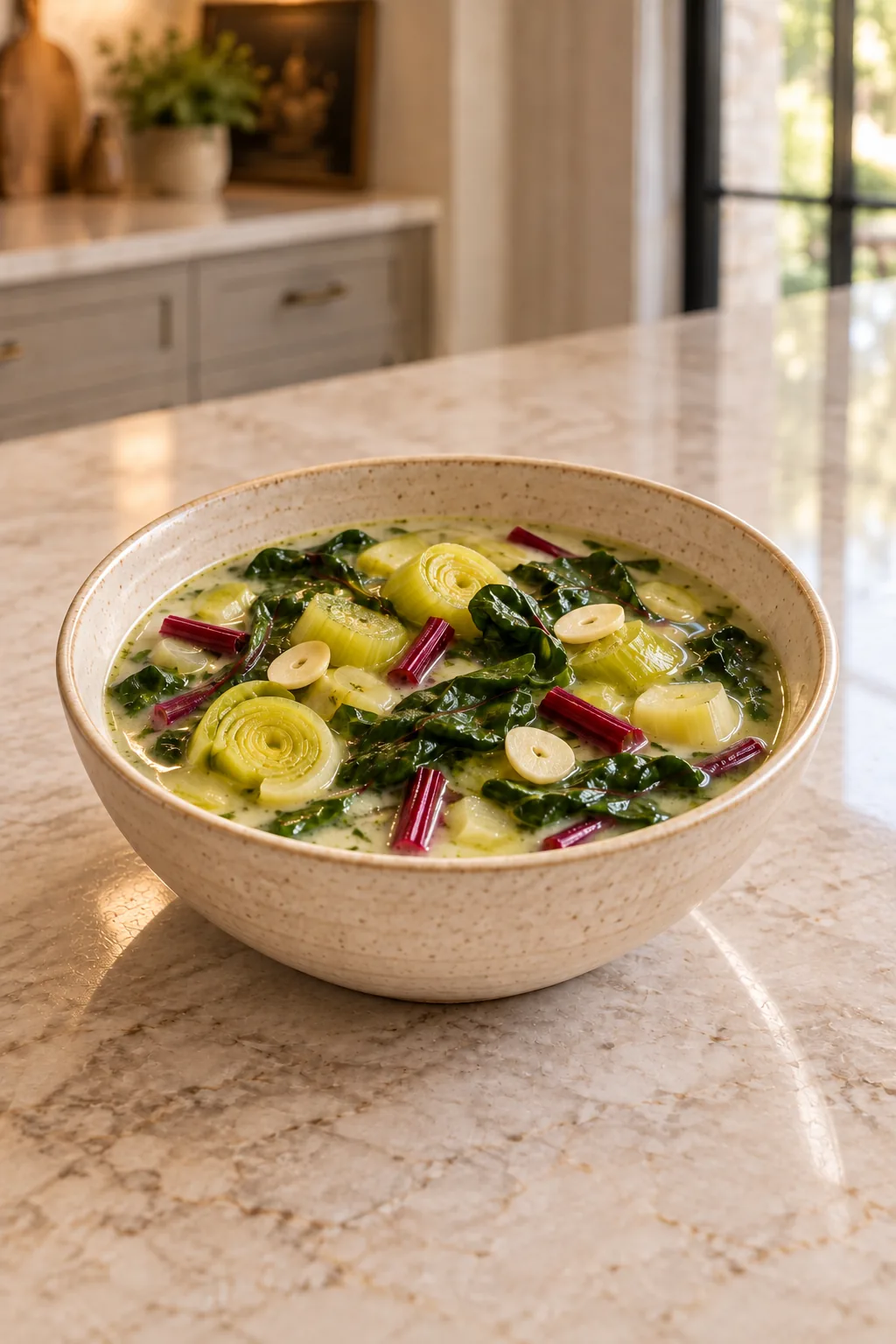Leek and Beet Green Coconut Soup for Full GAPS