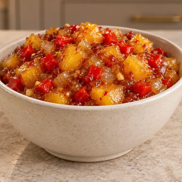 Pineapple and roasted red pepper chutney for Full GAPS