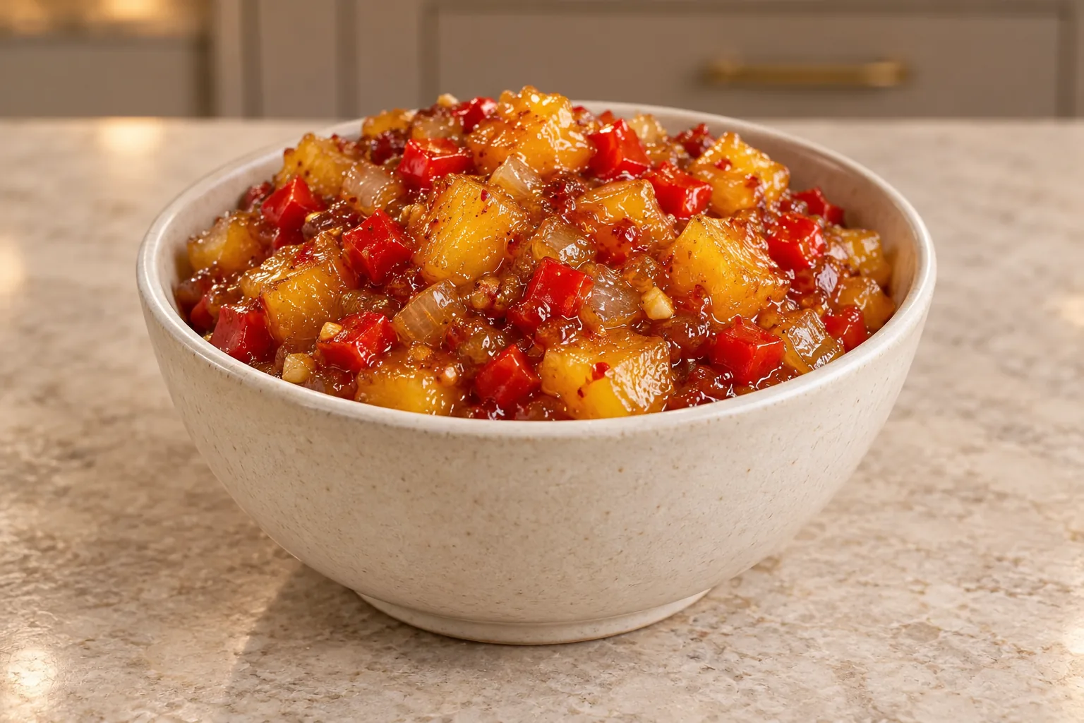 Pineapple and roasted red pepper chutney for Full GAPS