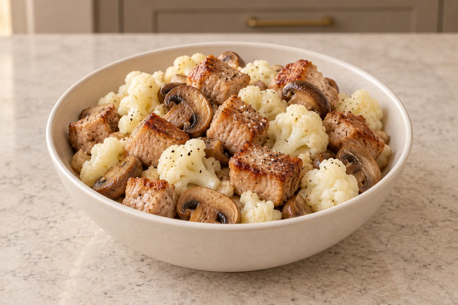 Pork chop and cauliflower hash for Full GAPS