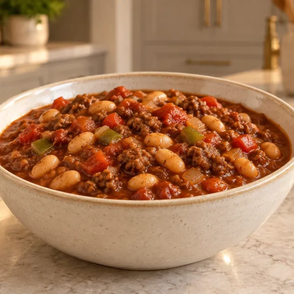 Slow cooker white navy bean beef chili for Full GAPS