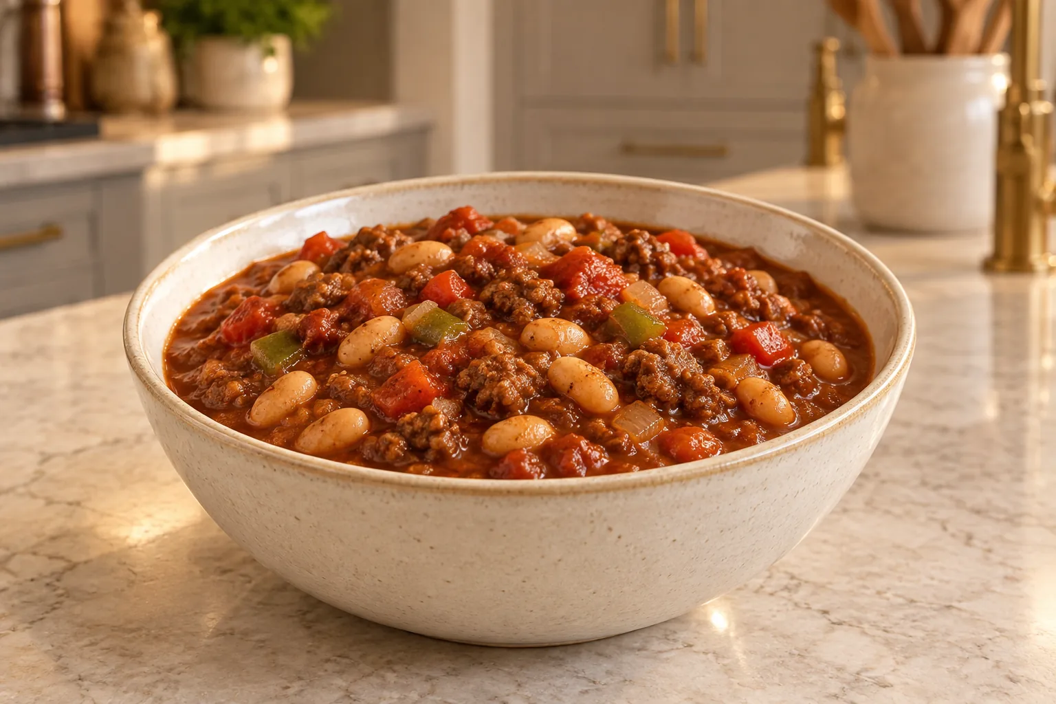 Slow cooker white navy bean beef chili for Full GAPS