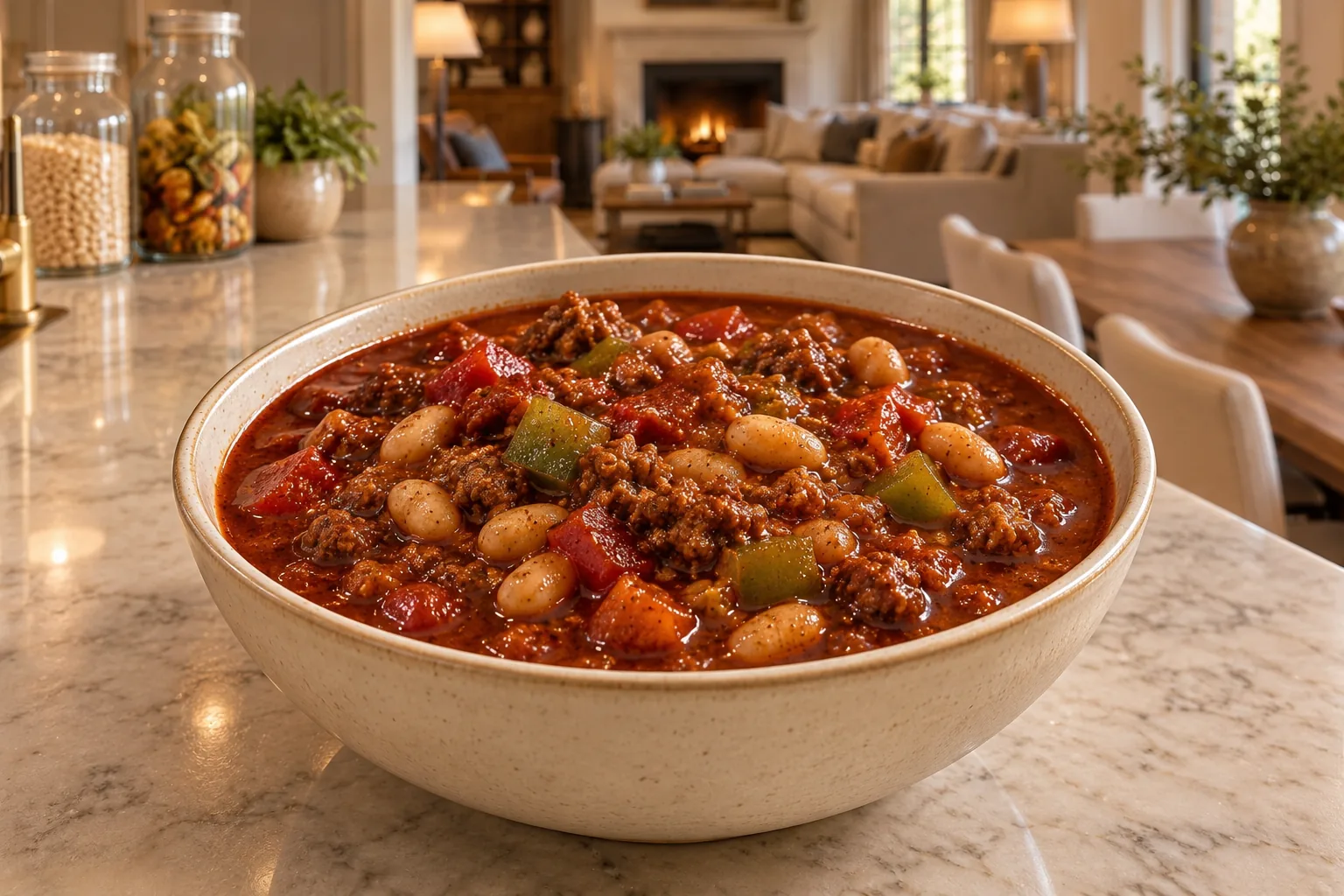 Spicy ancho beef and navy bean chili for Full GAPS