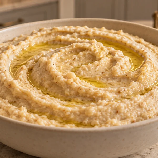 White navy bean hummus-style dip with grapefruit for Full GAPS