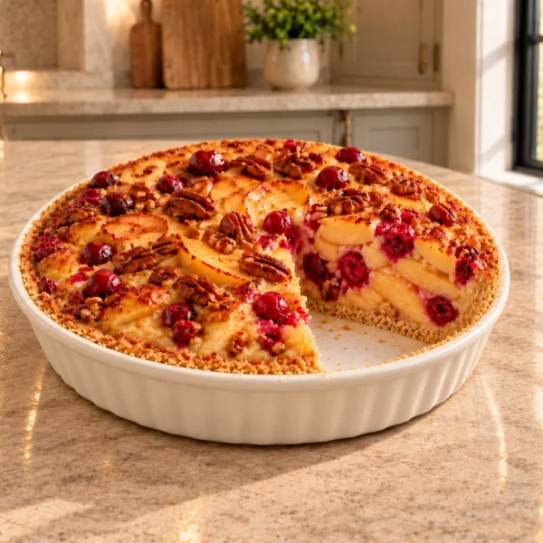 Deep-dish apple cranberry pecan pie for later Full GAPS