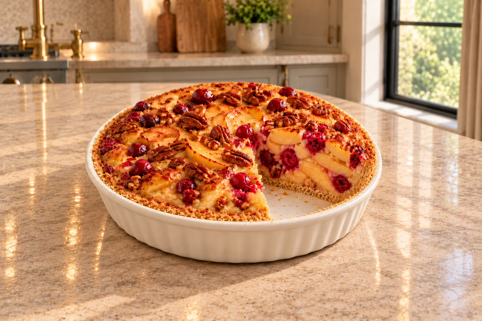 Deep-dish apple cranberry pecan pie for later Full GAPS