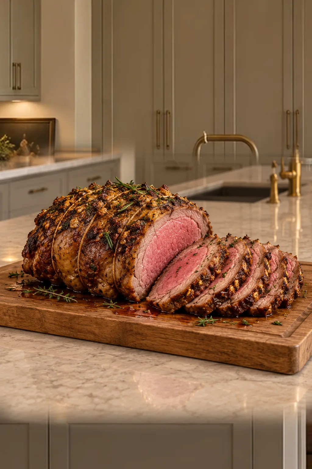 Boneless Leg of Lamb Roast with Rosemary and Ginger
