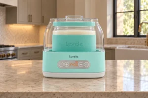 Luvele Pure Plus culturing Full GAPS cashew yogurt for a 24-hour cycle