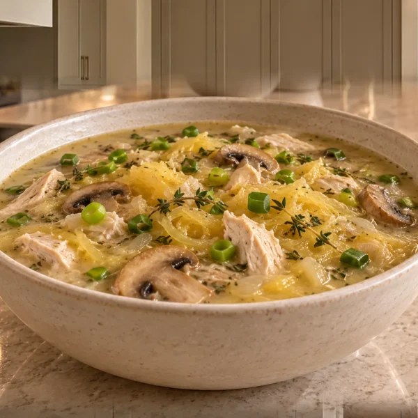 Chicken tetrazzini soup with spaghetti squash for Full GAPS