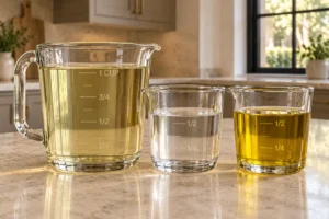Measured avocado, coconut, and olive oils for Full GAPS chipotle lime mayonnaise