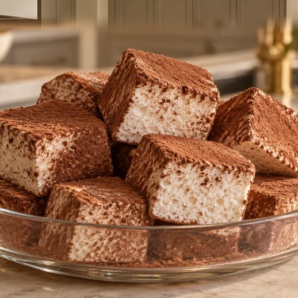 Cocoa-dusted honey meringue marshmallows for Later Full GAPS
