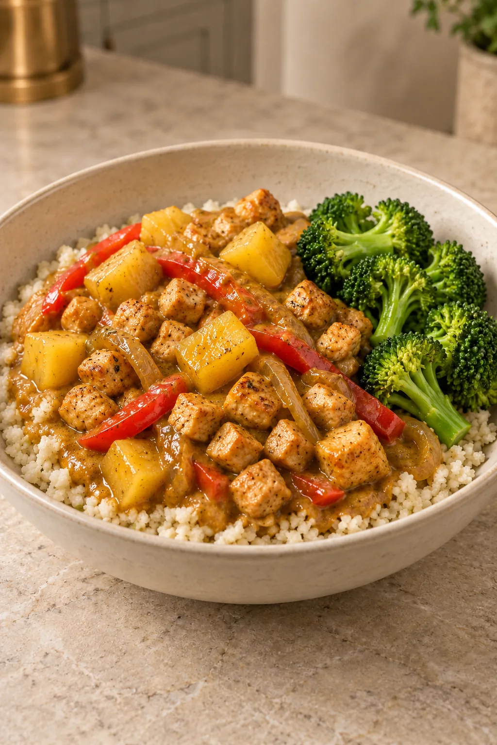 Curried Chicken With Pineapple and Cauliflower Rice for Later Full GAPS