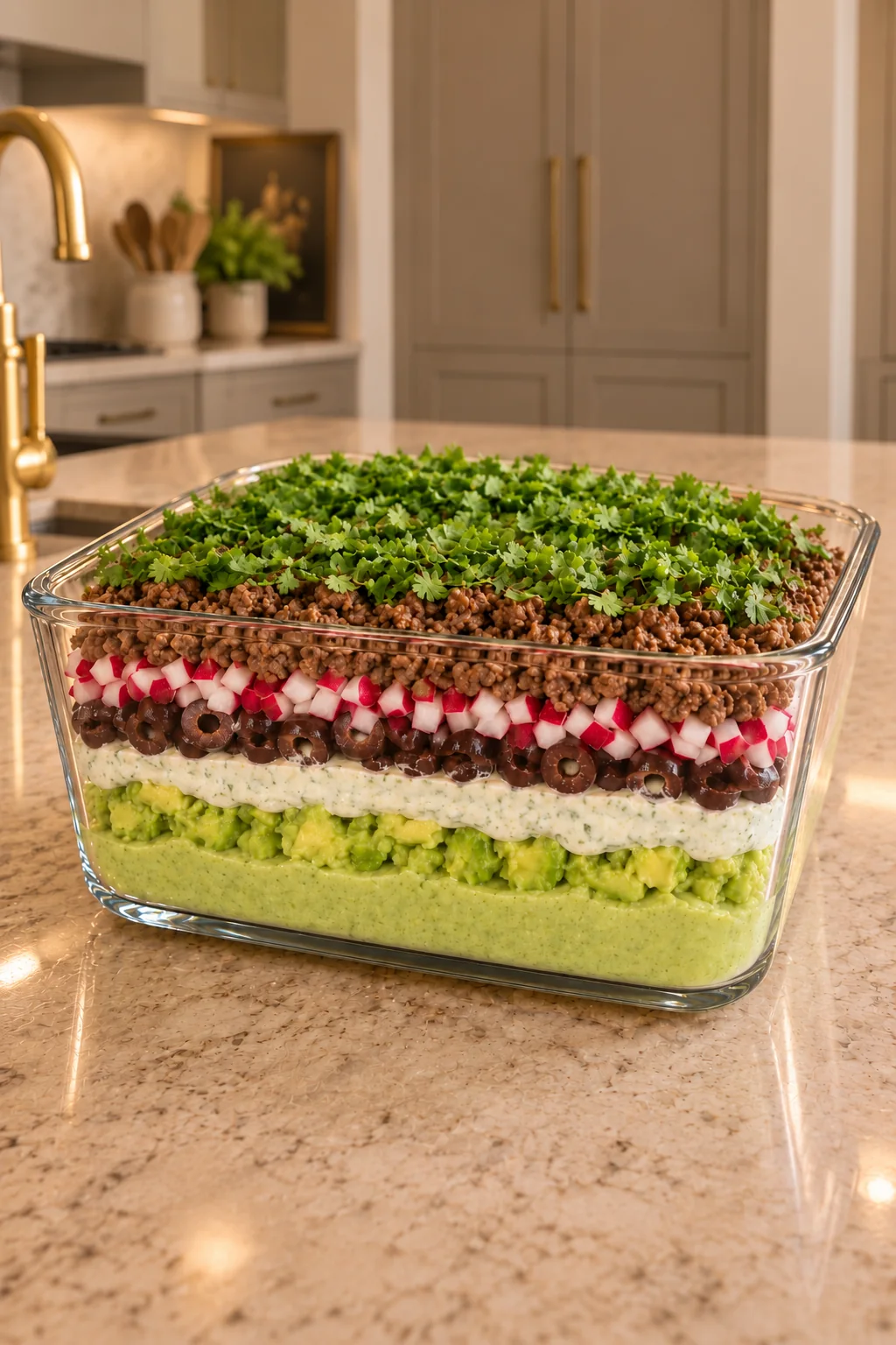 Family-Size Seven-Layer Dip for Full GAPS