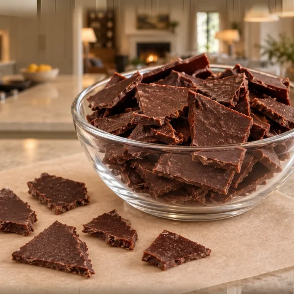 Honey-sweetened homemade cocoa chips for Later Full GAPS