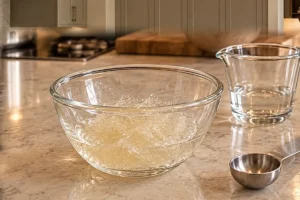 Pure unflavored gelatin bloomed in filtered water