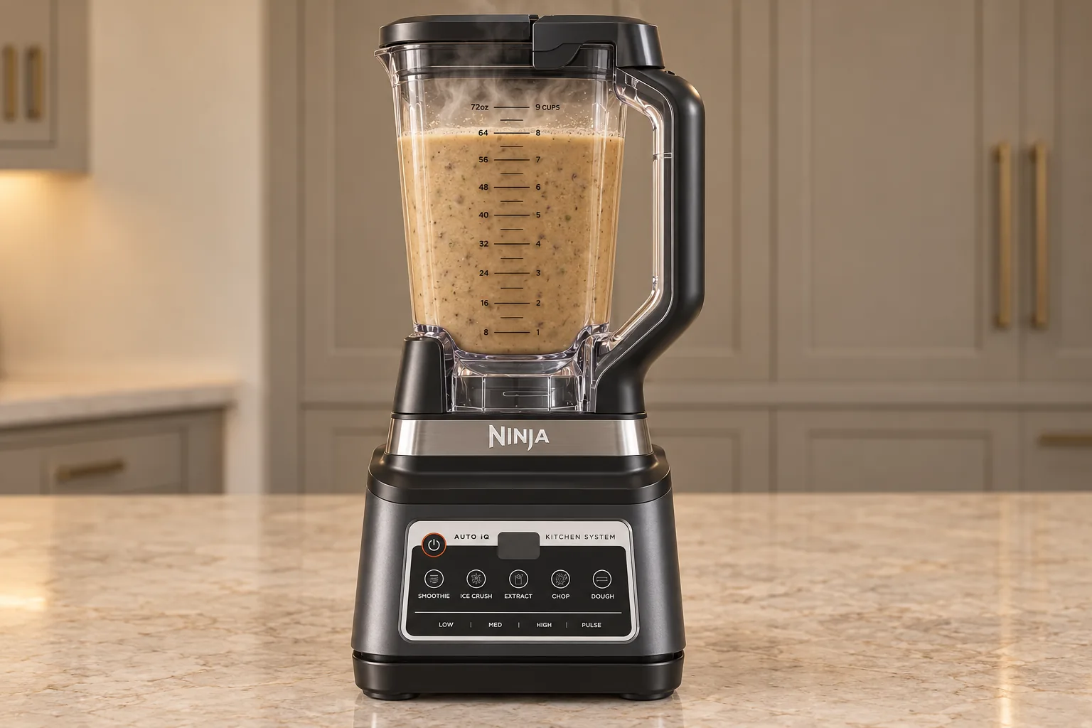Blended mushroom stock base in the Ninja BN801