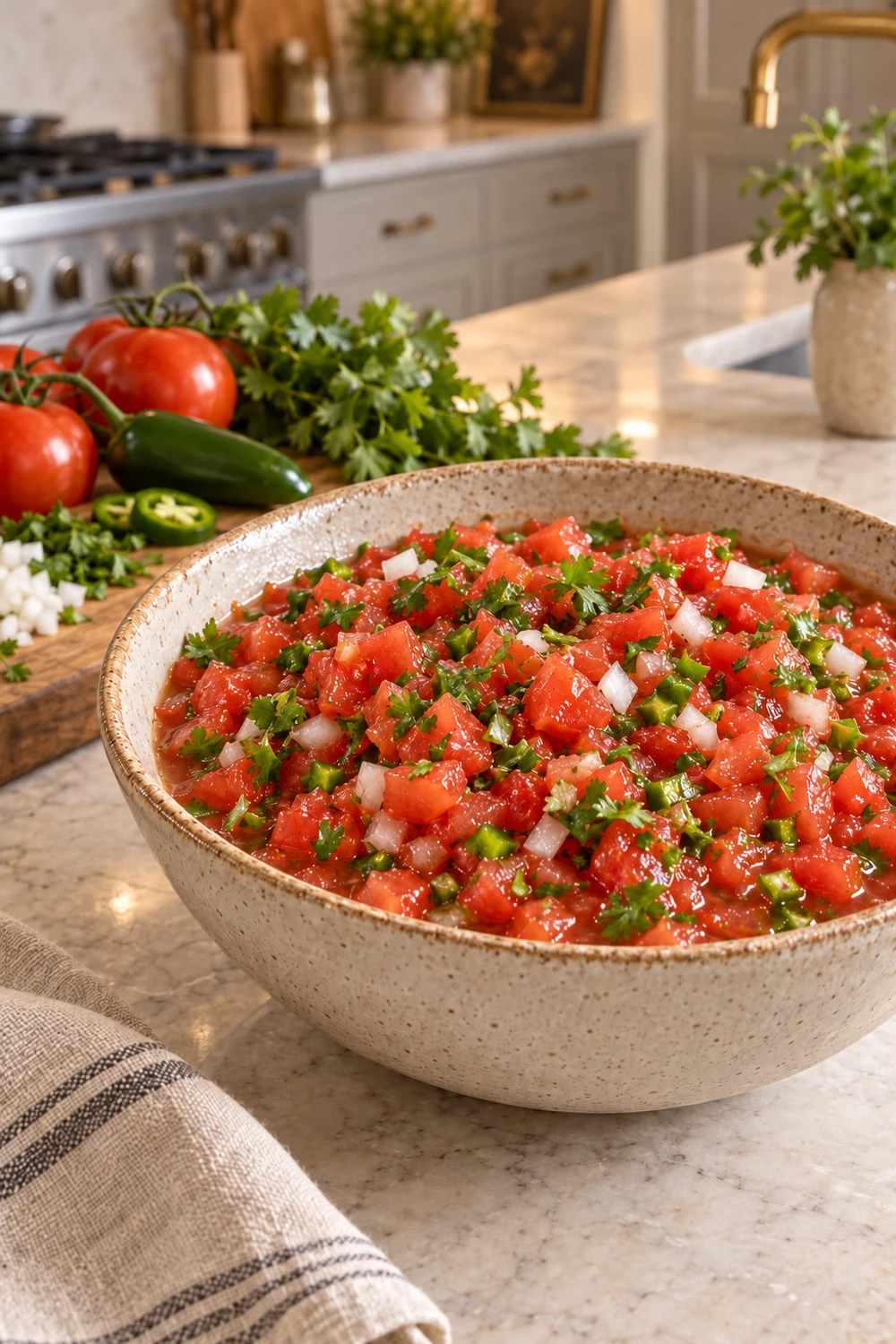 Large-Batch Fresh Tomato Salsa for Full GAPS