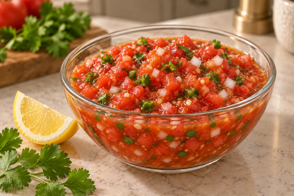 Mild fresh tomato salsa with cumin and lemon for Full GAPS