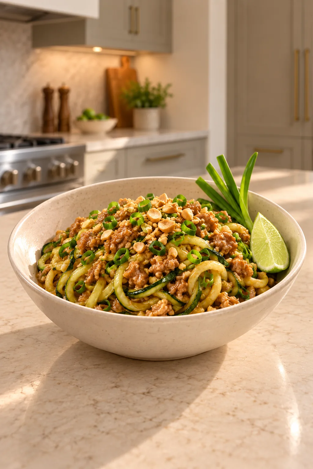 GAPS Pad Thai with Zucchini Noodles and Pork