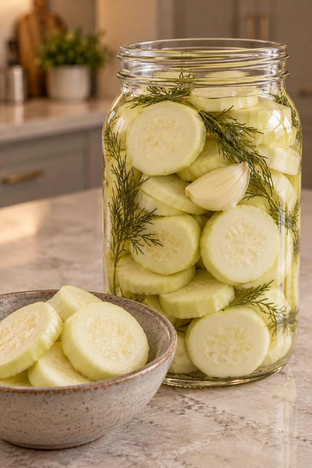 No-Sugar Refrigerator Pickled Zucchini for Full GAPS