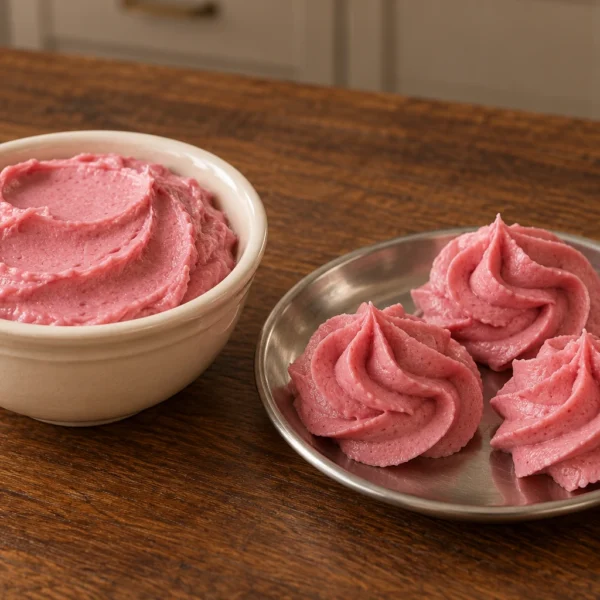 Three-quarter cup medium-pink beet honey frosting with lard for Full GAPS