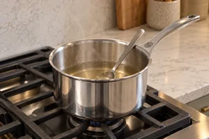 Gelatin dissolved in steaming water without simmering for lard honey frosting
