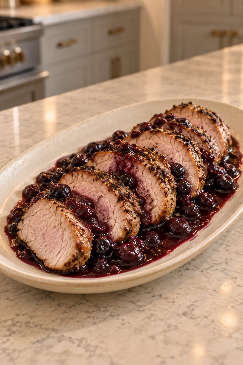 Pork Tenderloin With Honey Blueberry Sauce