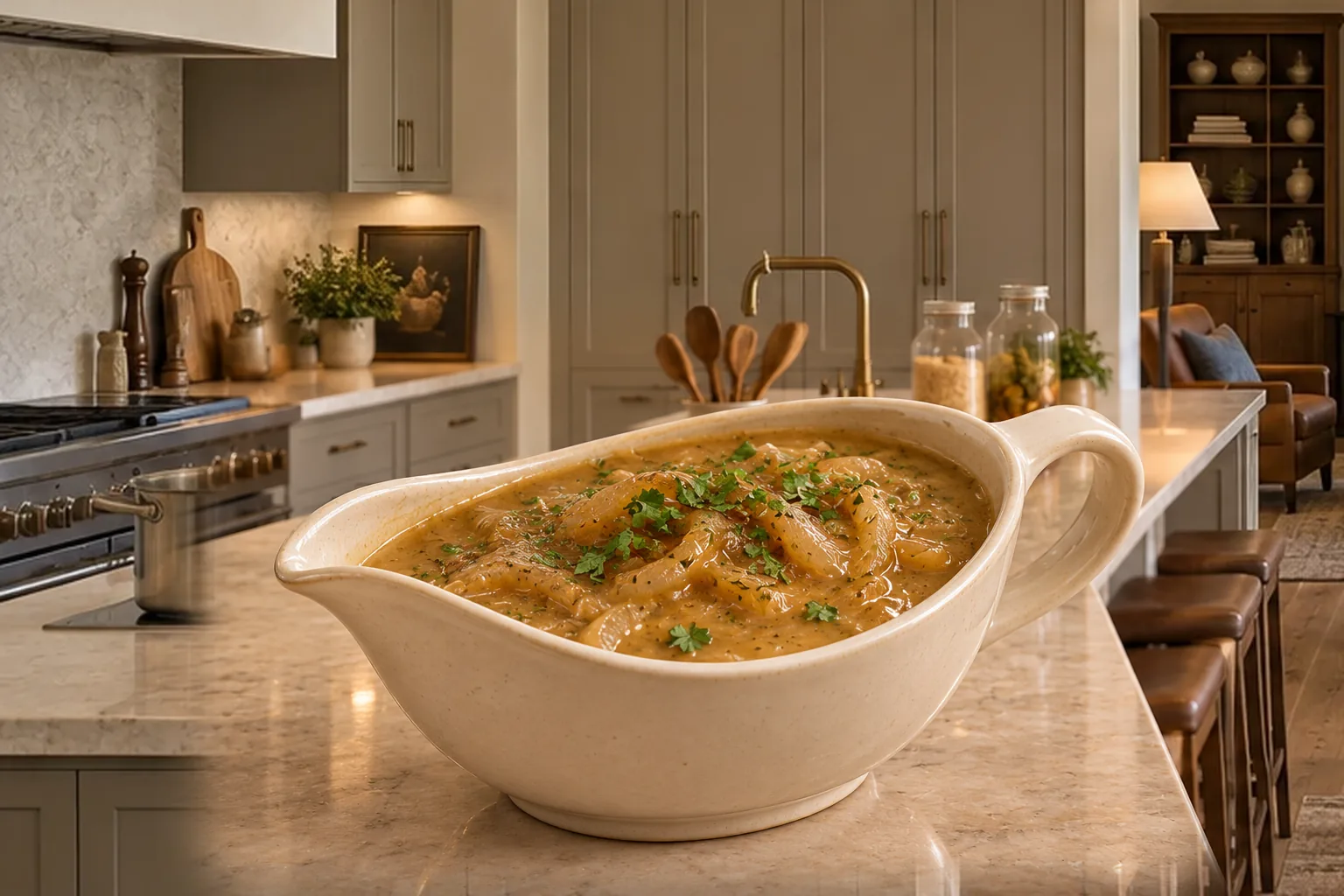 Puerto Rican coconut onion gravy for Full GAPS
