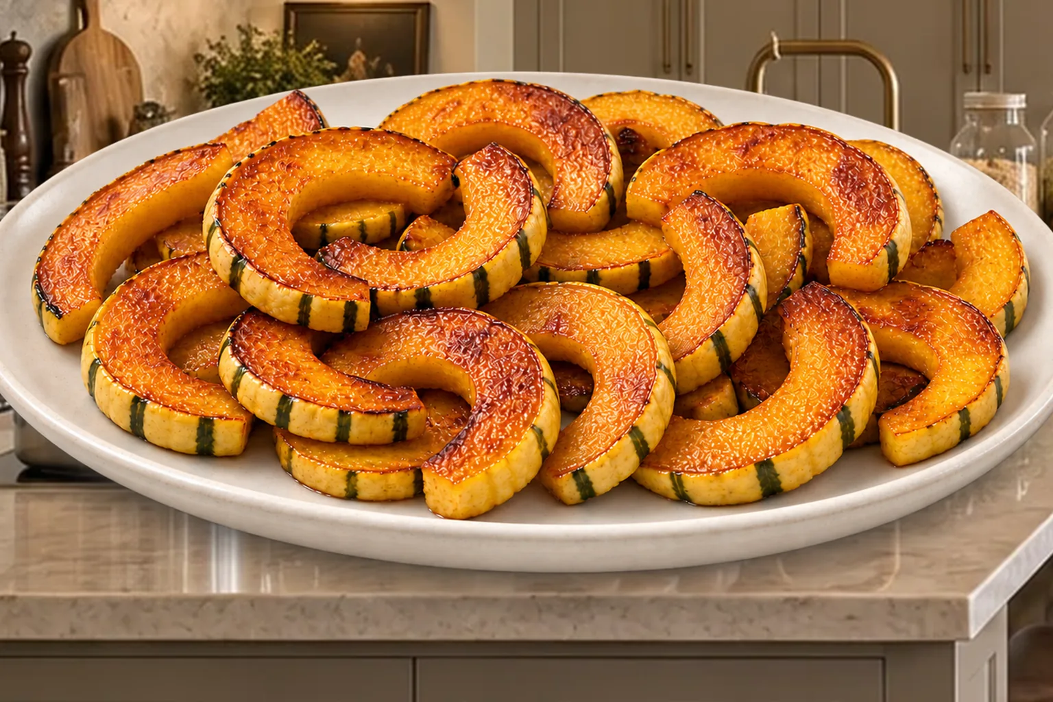 Caramelized Roasted Delicata Squash Slices for Full GAPS in the WFLI Photo House