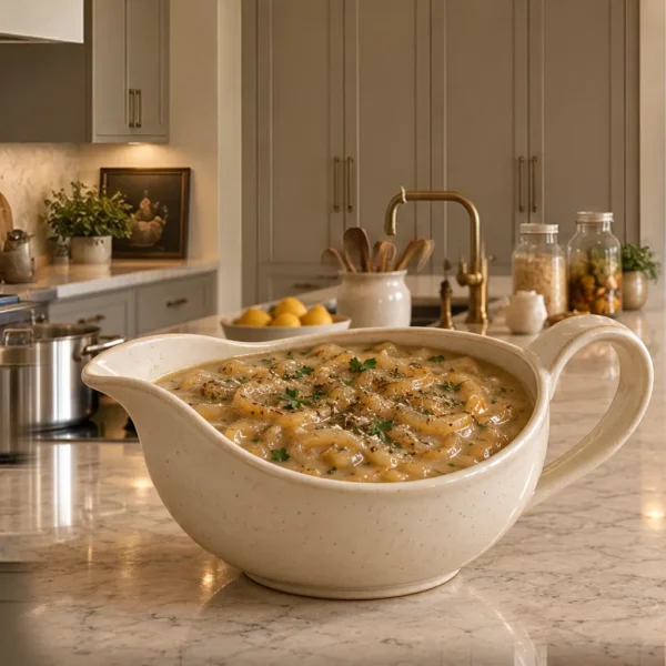 Sage and thyme coconut onion gravy for Full GAPS