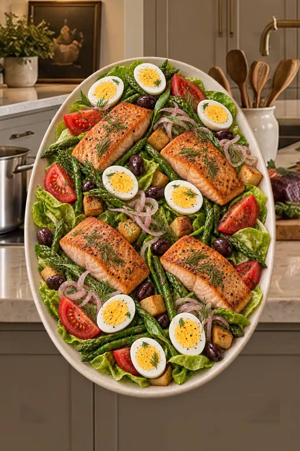 Salade Niçoise With Seared Salmon for Full GAPS