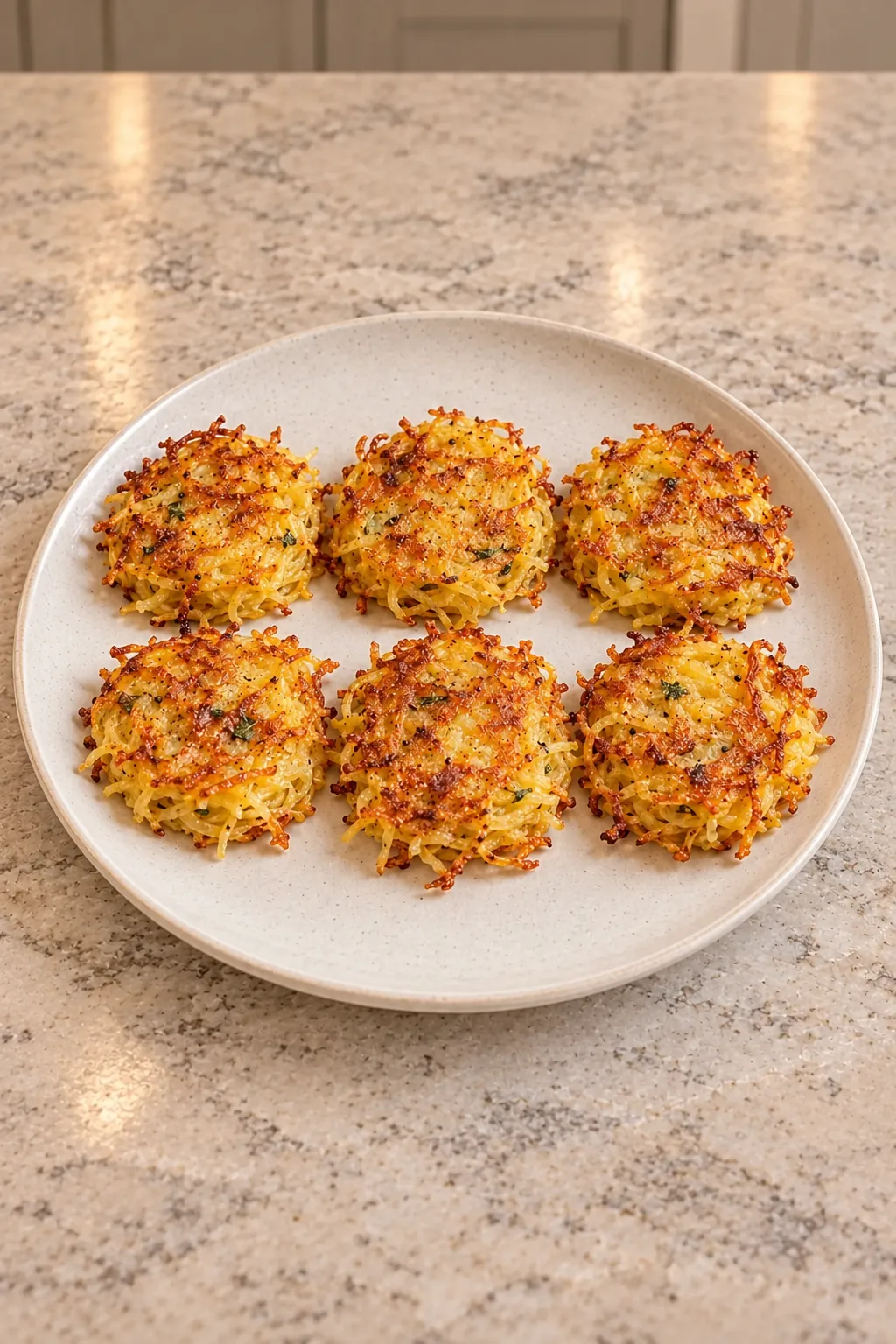 Spaghetti Squash Fritters with Eggs and Herbs