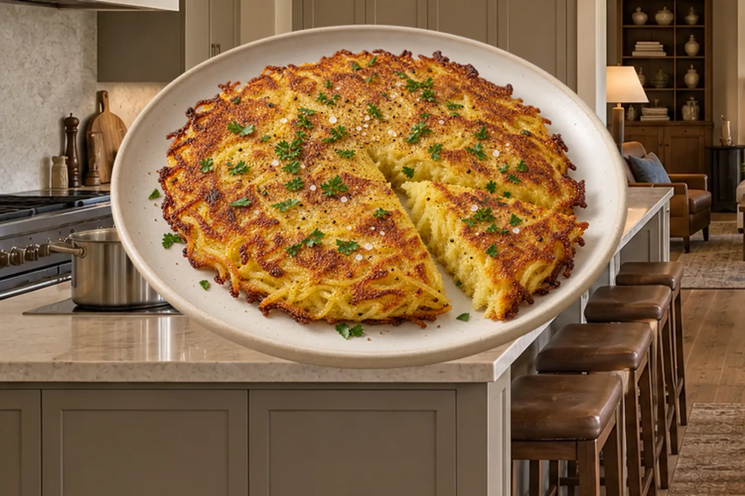 Savory spaghetti squash pancake with crisp golden edges for Full GAPS