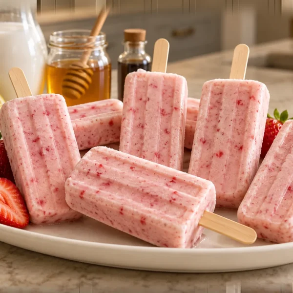 Strawberries and cream popsicles for Full GAPS