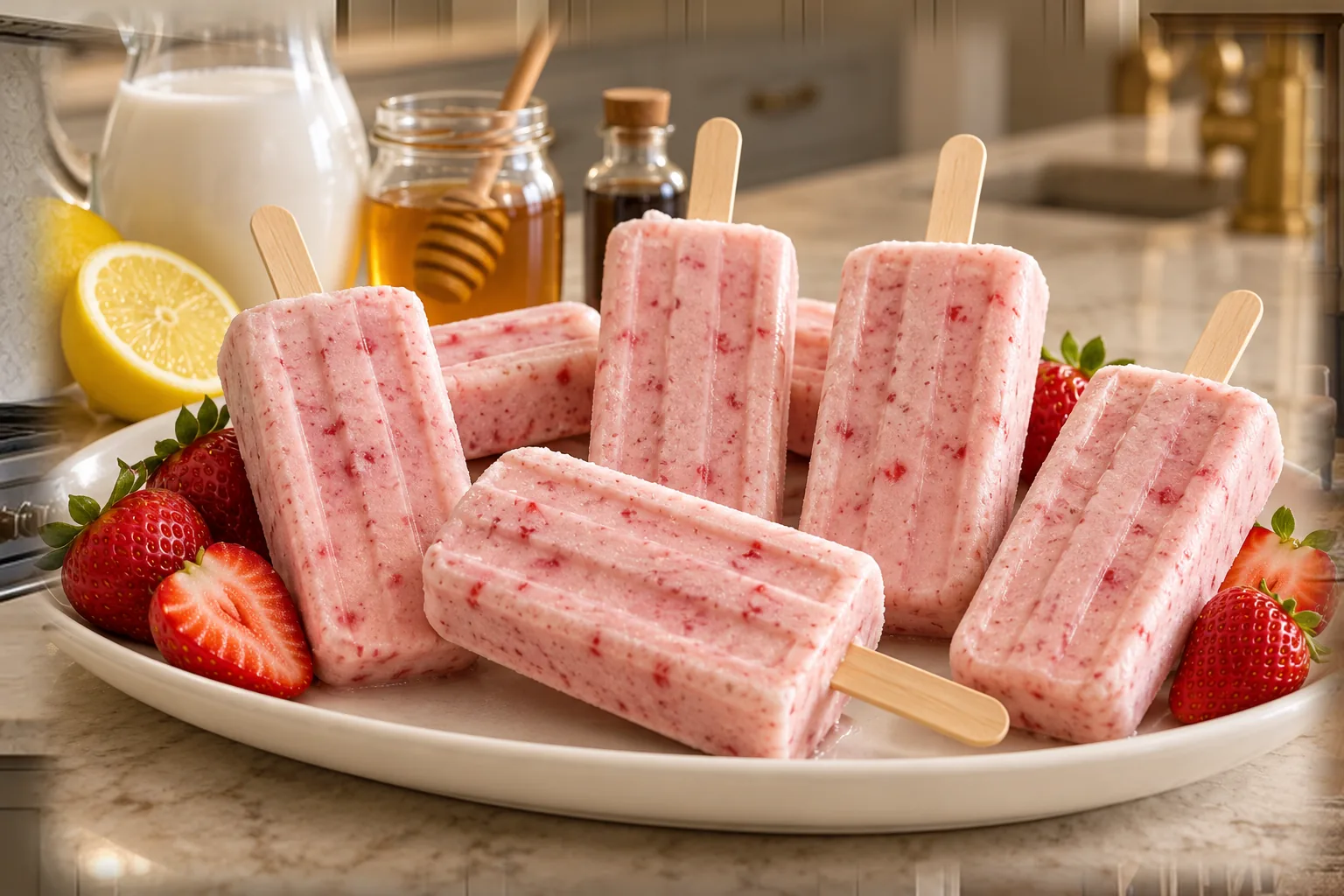 Strawberries and cream popsicles for Full GAPS