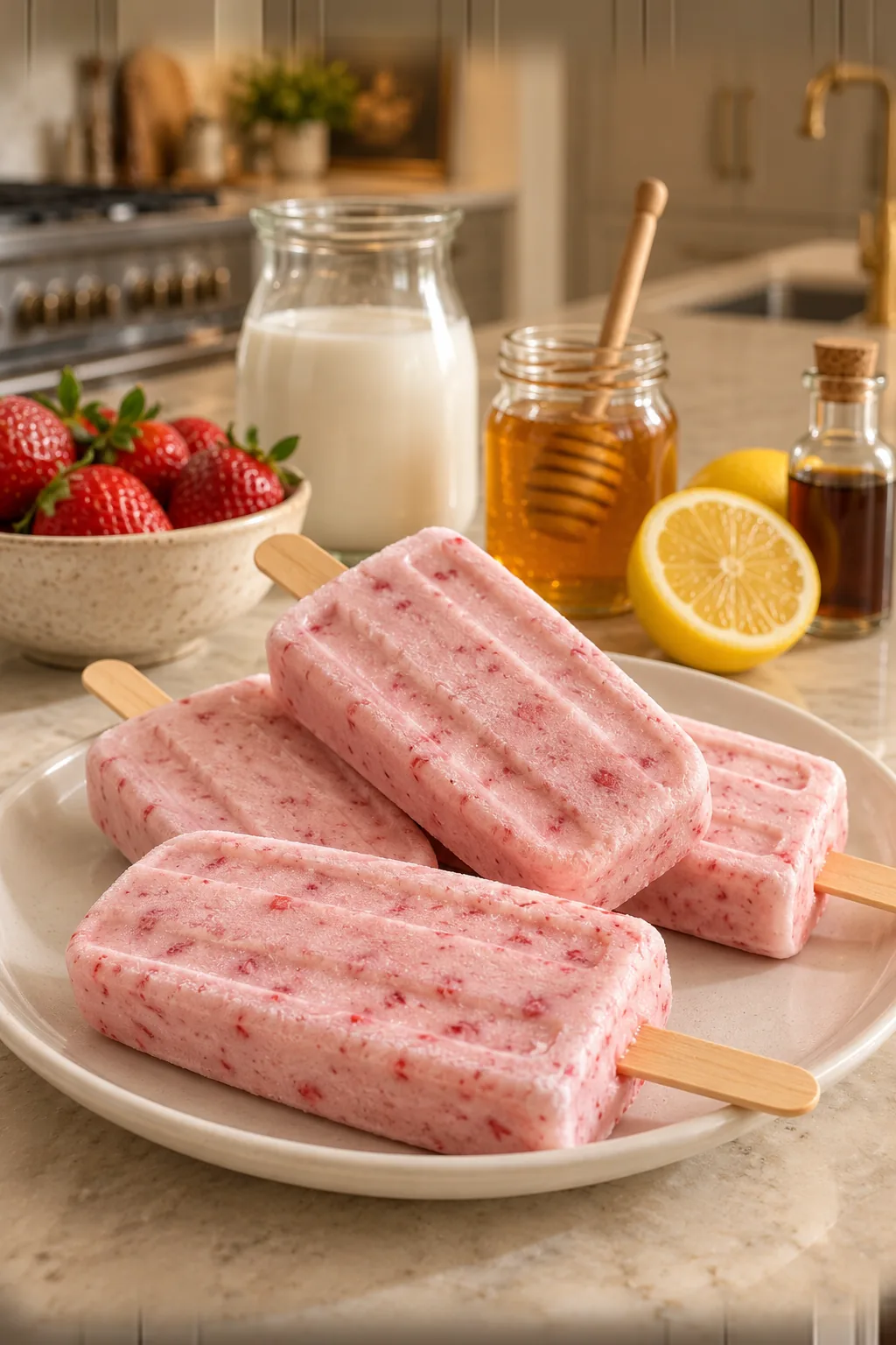 Strawberries and Cream Popsicles for Full GAPS